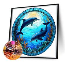 Load image into Gallery viewer, Medallion Dolphin 30*30CM (canvas) Full Round Drill Diamond Painting
