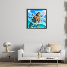 Load image into Gallery viewer, Swimming Tiger 30*30CM (canvas) Full Round Drill Diamond Painting
