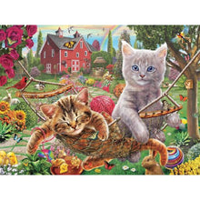 Load image into Gallery viewer, Hanging Chair Cat 40*30CM (canvas) Full Square Drill Diamond Painting
