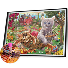 Load image into Gallery viewer, Hanging Chair Cat 40*30CM (canvas) Full Square Drill Diamond Painting
