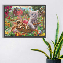 Load image into Gallery viewer, Hanging Chair Cat 40*30CM (canvas) Full Square Drill Diamond Painting
