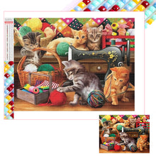 Load image into Gallery viewer, Fur Ball Cat 40*30CM (canvas) Full Square Drill Diamond Painting
