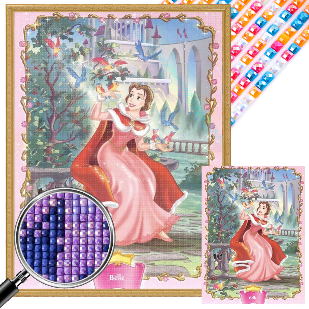 Princess Belle 30*40CM (canvas) Full Square AB Drill Diamond Painting