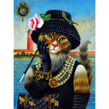 Load image into Gallery viewer, Anthropomorphic Cat 30*40CM (canvas) Full Round Drill Diamond Painting
