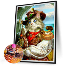 Load image into Gallery viewer, Pirate Navigator Cat 30*40CM (canvas) Full Round Drill Diamond Painting
