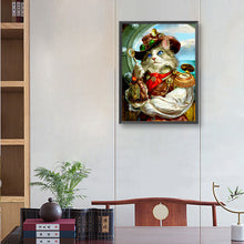 Load image into Gallery viewer, Pirate Navigator Cat 30*40CM (canvas) Full Round Drill Diamond Painting
