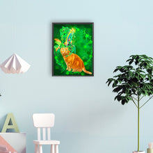 Load image into Gallery viewer, Clover Cat 30*40CM (canvas) Full Round Drill Diamond Painting
