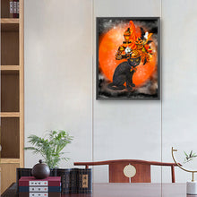 Load image into Gallery viewer, Halloween Cat 30*40CM (canvas) Full Round Drill Diamond Painting
