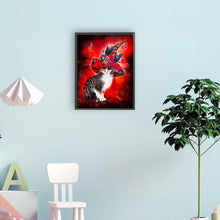 Load image into Gallery viewer, Halloween Witch Hat Cat 30*40CM (canvas) Full Round Drill Diamond Painting
