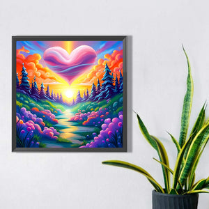 Dream Love Garden 40*40CM (canvas) Full Round AB Drill Diamond Painting