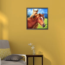 Load image into Gallery viewer, Horse 30*30CM (canvas) Full Round Drill Diamond Painting
