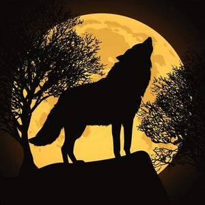 Wolf 30*30CM (canvas) Full Round Drill Diamond Painting