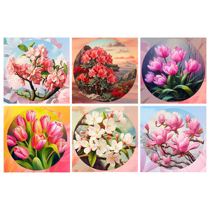 Flowers 30*30CM (canvas) Full Round Drill Diamond Painting