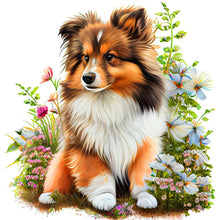 Load image into Gallery viewer, Dog In The Grass 30*30CM (canvas) Full Round Drill Diamond Painting
