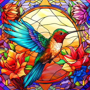 Glass Animal Combination 30*30CM (canvas) Full Round Drill Diamond Painting