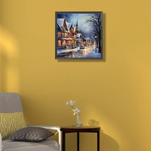 Load image into Gallery viewer, Winter Snow Street 40*40CM (canvas) Full Round Drill Diamond Painting
