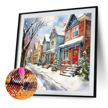 Load image into Gallery viewer, Winter Snow Street 40*40CM (canvas) Full Round Drill Diamond Painting
