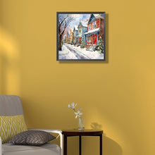 Load image into Gallery viewer, Winter Snow Street 40*40CM (canvas) Full Round Drill Diamond Painting
