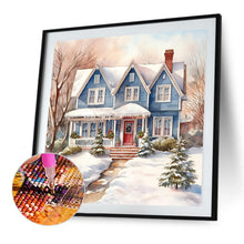 Load image into Gallery viewer, Winter Snow Street 40*40CM (canvas) Full Round Drill Diamond Painting
