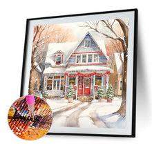 Load image into Gallery viewer, Winter Snow Street 40*40CM (canvas) Full Round Drill Diamond Painting
