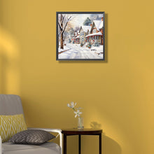 Load image into Gallery viewer, Winter Snow Street 40*40CM (canvas) Full Round Drill Diamond Painting
