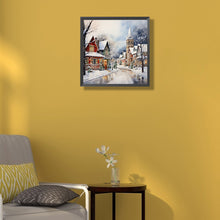 Load image into Gallery viewer, Winter Snow Street 40*40CM (canvas) Full Round Drill Diamond Painting
