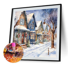 Load image into Gallery viewer, Winter Snow Street 40*40CM (canvas) Full Round Drill Diamond Painting
