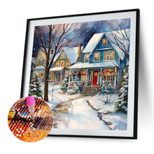 Load image into Gallery viewer, Winter Snow Street 40*40CM (canvas) Full Round Drill Diamond Painting
