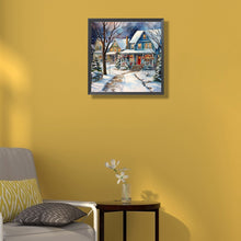 Load image into Gallery viewer, Winter Snow Street 40*40CM (canvas) Full Round Drill Diamond Painting
