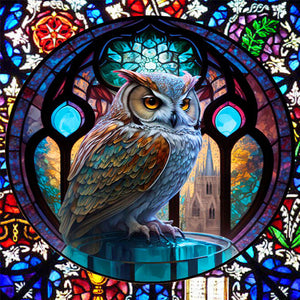 Stained Glass Animals 30*30CM (canvas) Full Round Drill Diamond Painting