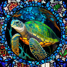 Load image into Gallery viewer, Stained Glass Animals 30*30CM (canvas) Full Round Drill Diamond Painting
