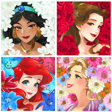 Load image into Gallery viewer, Disney Princess 30*30CM (canvas) Full Round Drill Diamond Painting
