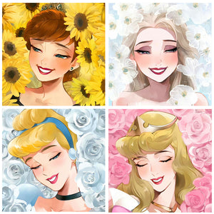 Disney Princess 30*30CM (canvas) Full Round Drill Diamond Painting