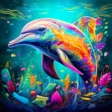 Load image into Gallery viewer, Dolphin 30*30CM (canvas) Full Round Drill Diamond Painting
