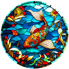 Load image into Gallery viewer, Glass Dragonfly And Koi Carp 30*30CM (canvas) Full Round Drill Diamond Painting
