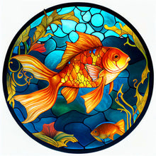 Load image into Gallery viewer, Glass Dragonfly And Koi Carp 30*30CM (canvas) Full Round Drill Diamond Painting
