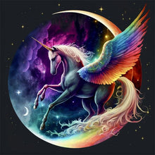 Load image into Gallery viewer, Unicorn 40*40CM (canvas) Full Round AB Drill Diamond Painting
