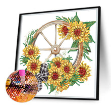 Load image into Gallery viewer, Sunflower Wheel 30*30CM (canvas) Partial Special-Shaped Drill Diamond Painting
