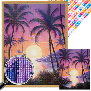 Coconut Beach 30*40CM (canvas) Full Square AB Drill Diamond Painting