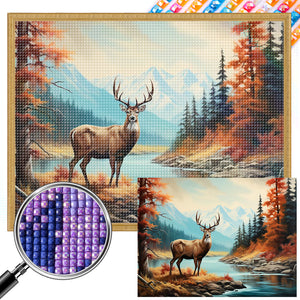 Forest Fawn 40*30CM (canvas) Full Square AB Drill Diamond Painting