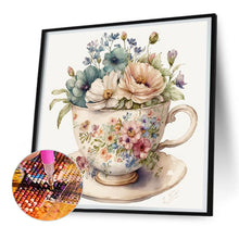 Load image into Gallery viewer, Teacup Bouquet 30*30CM (canvas) Full Round Drill Diamond Painting
