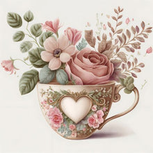 Load image into Gallery viewer, Teacup Bouquet 30*30CM (canvas) Full Round Drill Diamond Painting
