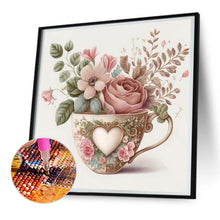 Load image into Gallery viewer, Teacup Bouquet 30*30CM (canvas) Full Round Drill Diamond Painting
