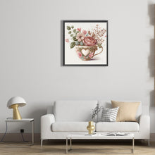 Load image into Gallery viewer, Teacup Bouquet 30*30CM (canvas) Full Round Drill Diamond Painting
