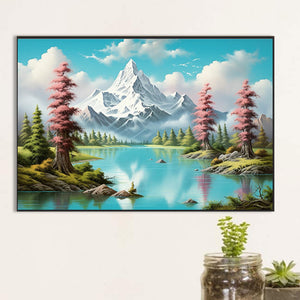 Snow Mountain 60*40CM (canvas) Full Round Drill Diamond Painting