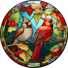 Load image into Gallery viewer, Glass Painting Cardinal 30*30CM (canvas) Full Round Drill Diamond Painting
