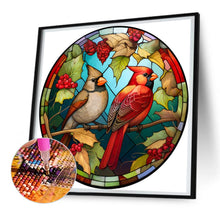 Load image into Gallery viewer, Glass Painting Cardinal 30*30CM (canvas) Full Round Drill Diamond Painting
