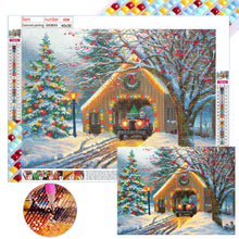 Load image into Gallery viewer, Rustic Christmas Cottage 40*30CM (canvas) Full Square Drill Diamond Painting
