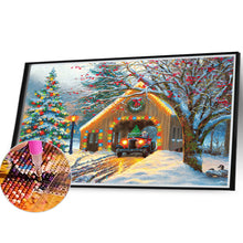 Load image into Gallery viewer, Rustic Christmas Cottage 40*30CM (canvas) Full Square Drill Diamond Painting
