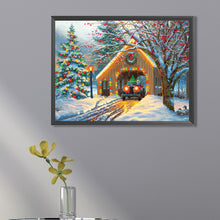 Load image into Gallery viewer, Rustic Christmas Cottage 40*30CM (canvas) Full Square Drill Diamond Painting
